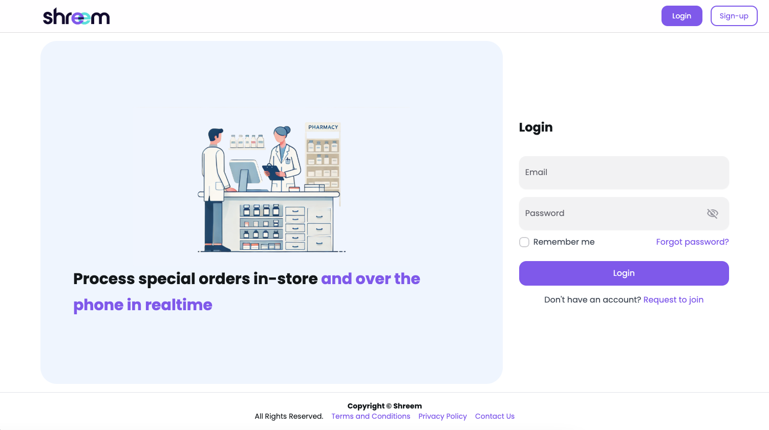 Shreem Web App Screenshot